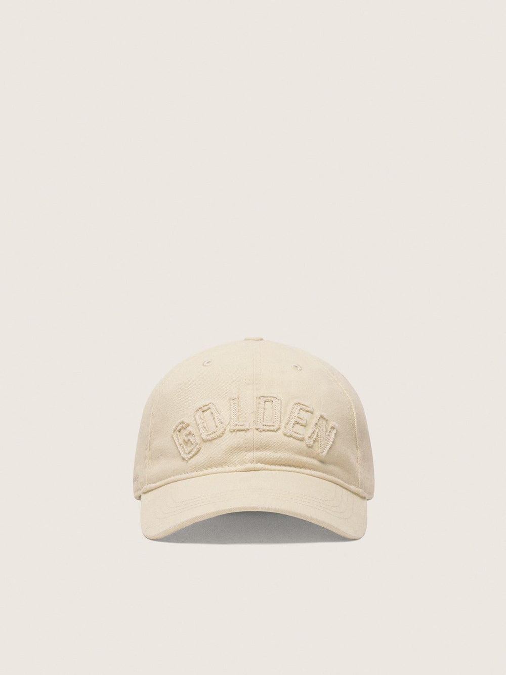 Journey Baseball Cap Washed Cotton Twill Golden Patch Ecru