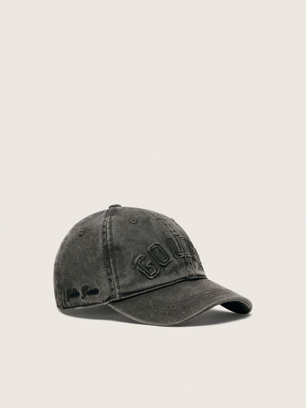 Journey Baseball Cap Washed Cotton Twill Golden Patch Anthracite