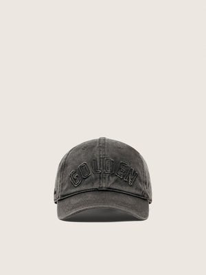 Journey Baseball Cap Washed Cotton Twill Golden Patch Anthracite