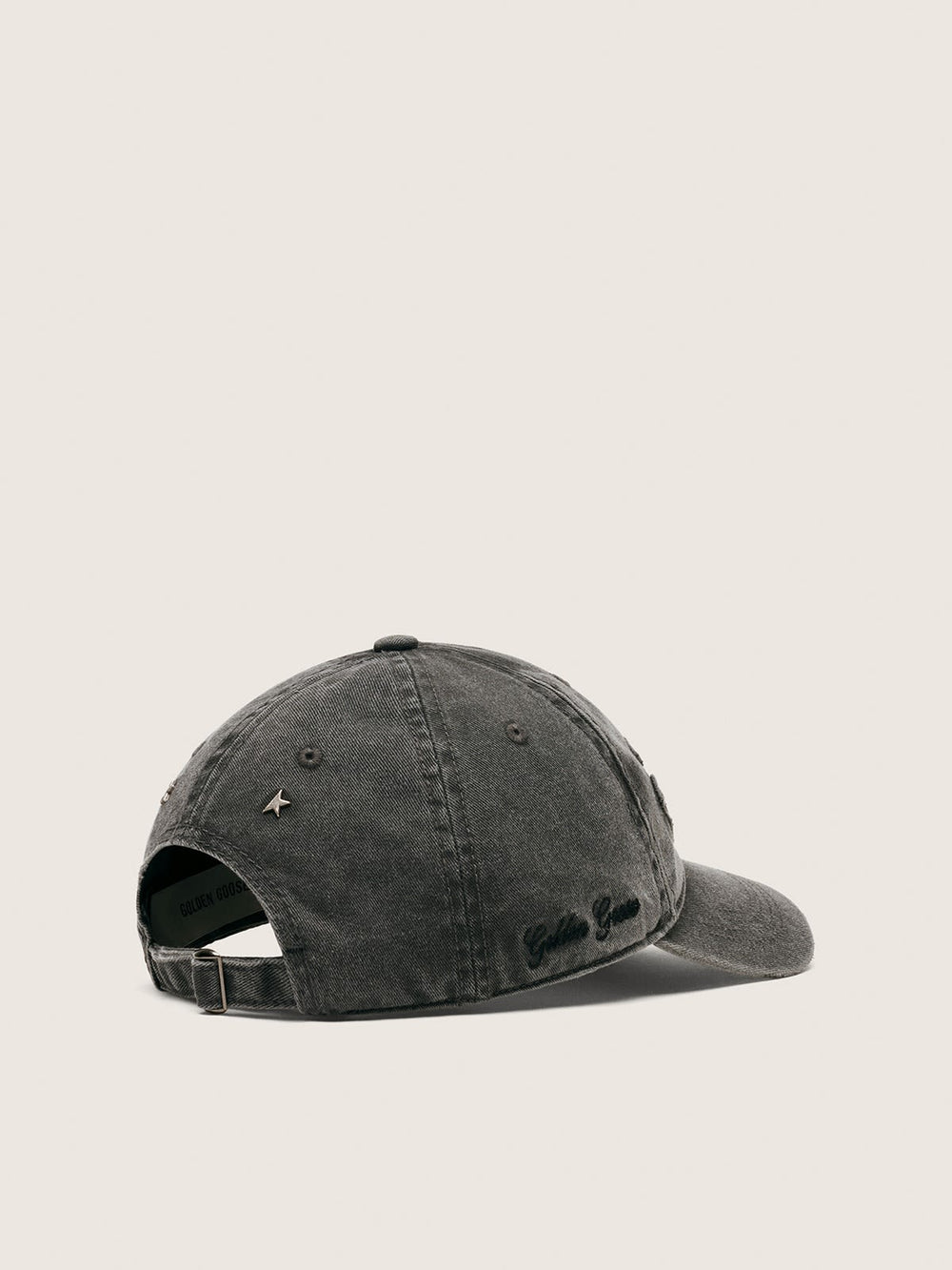 Journey Baseball Cap Washed Cotton Twill Golden Patch Anthracite