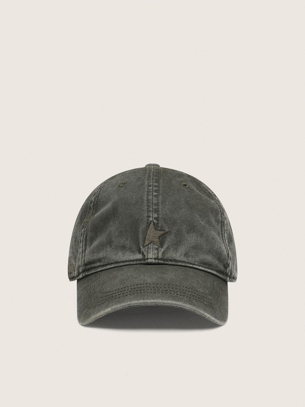 Journey Baseball Cap Washed Cotton Twill Embroidered Star Dark Kalamata