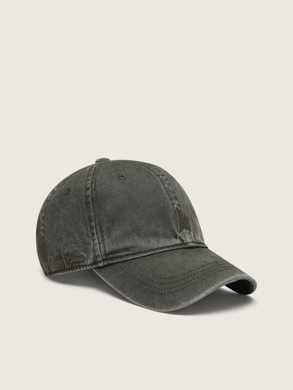 Journey Baseball Cap Washed Cotton Twill Embroidered Star Dark Kalamata