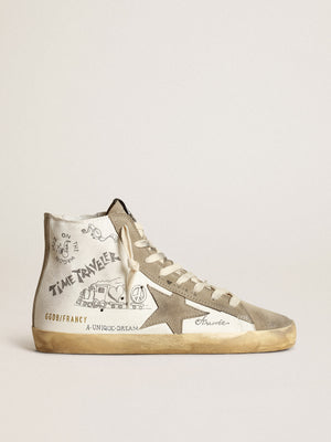 Women's Francy Nappa w/ Dove Gray Suede Inserts and Journey Print