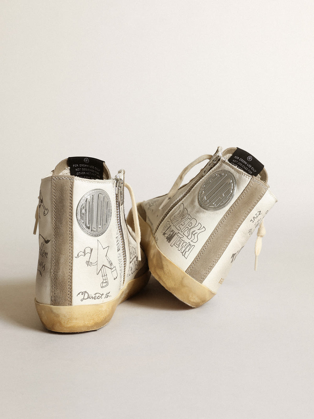 Women's Francy Nappa w/ Dove Gray Suede Inserts and Journey Print