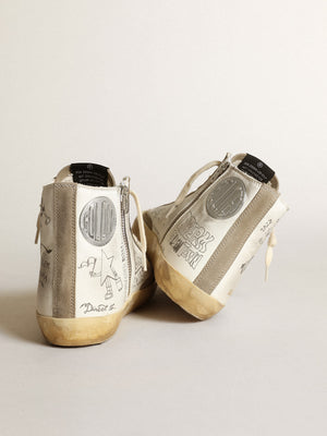Women's Francy Nappa w/ Dove Gray Suede Inserts and Journey Print