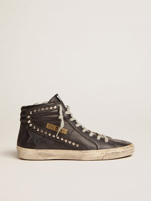 Women's Slide Black with Studs