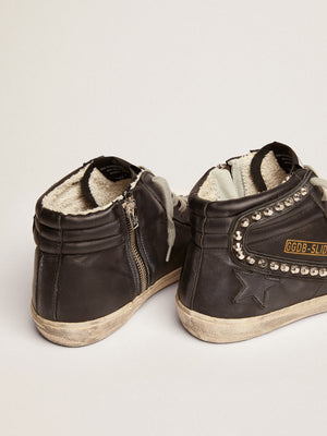 Women's Slide Black with Studs