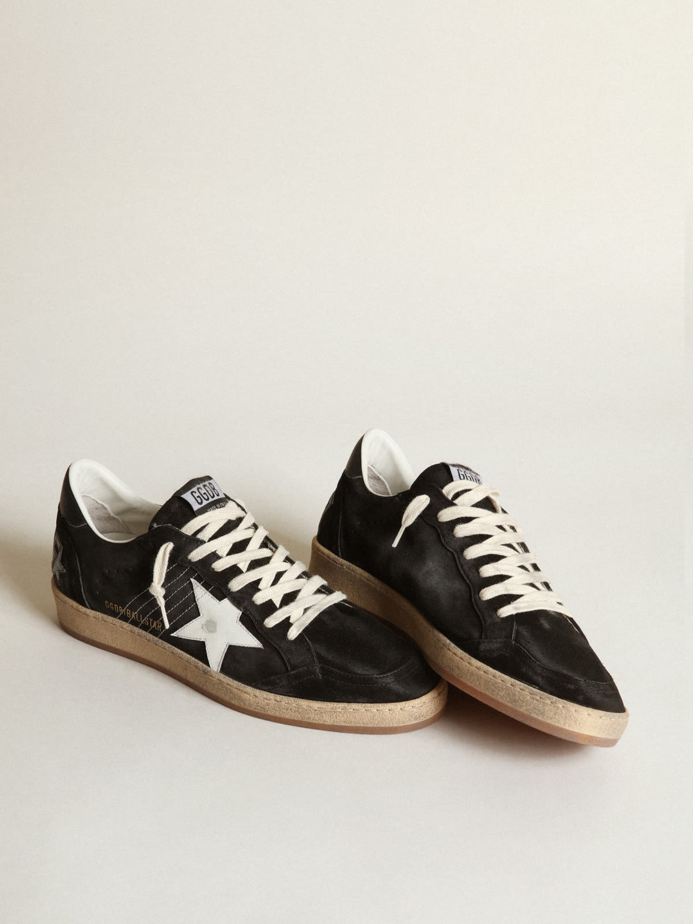 Ball Star in Black Suede w/ White Leather Star