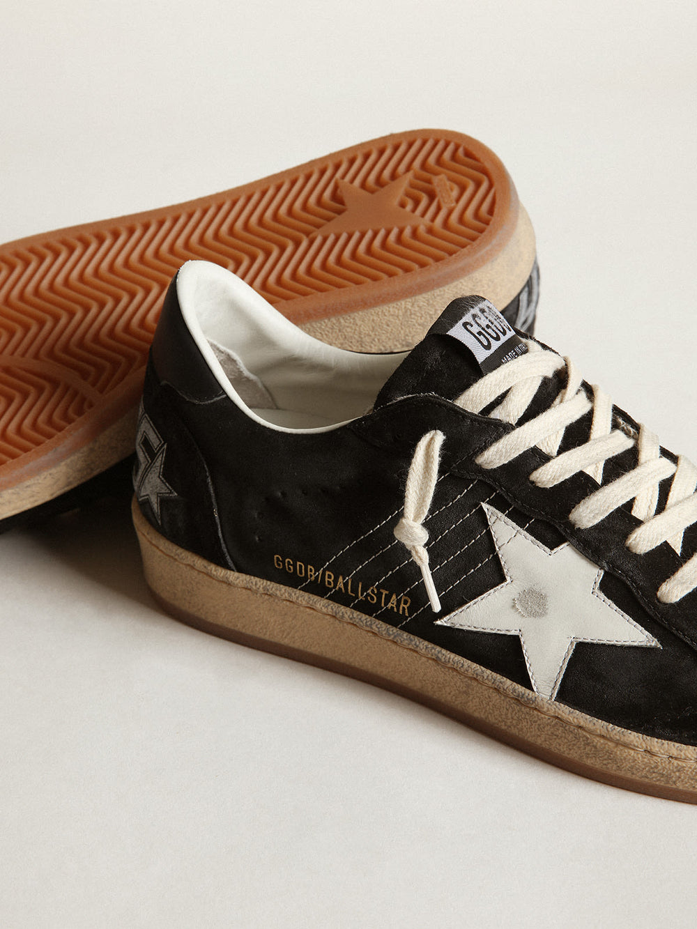 Ball Star in Black Suede w/ White Leather Star