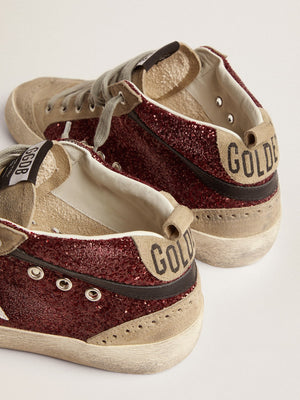 Woman Mid Star Glitter Upper and Suede Toe w/ White Leather Star