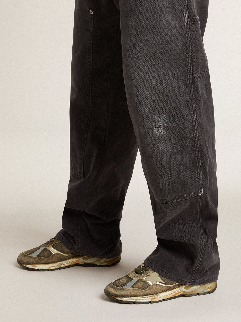 Women’s Dad Star in Suede and Nylon w/ Khaki Leather Star and Heel Tab