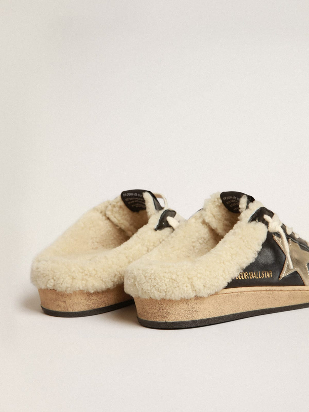 Ball Star Sabot in Nappa w/ Platinum Star and Shearling Lining