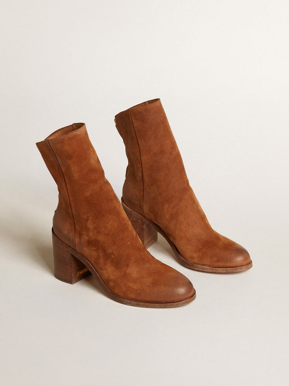 Vivienne Ankle Boots Cognac Suede