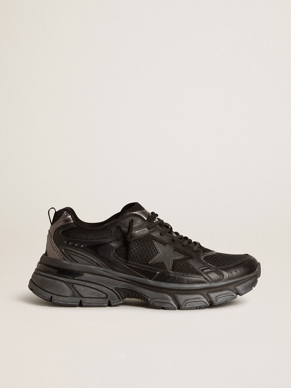Women’s Lightstar w/ Black Leather and Mesh Upper and Black Star
