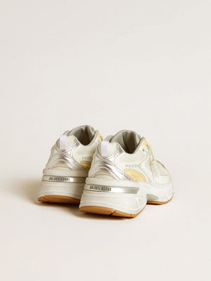 Women’s Lightstar in White Leather and Mesh w/ Worn-White Star