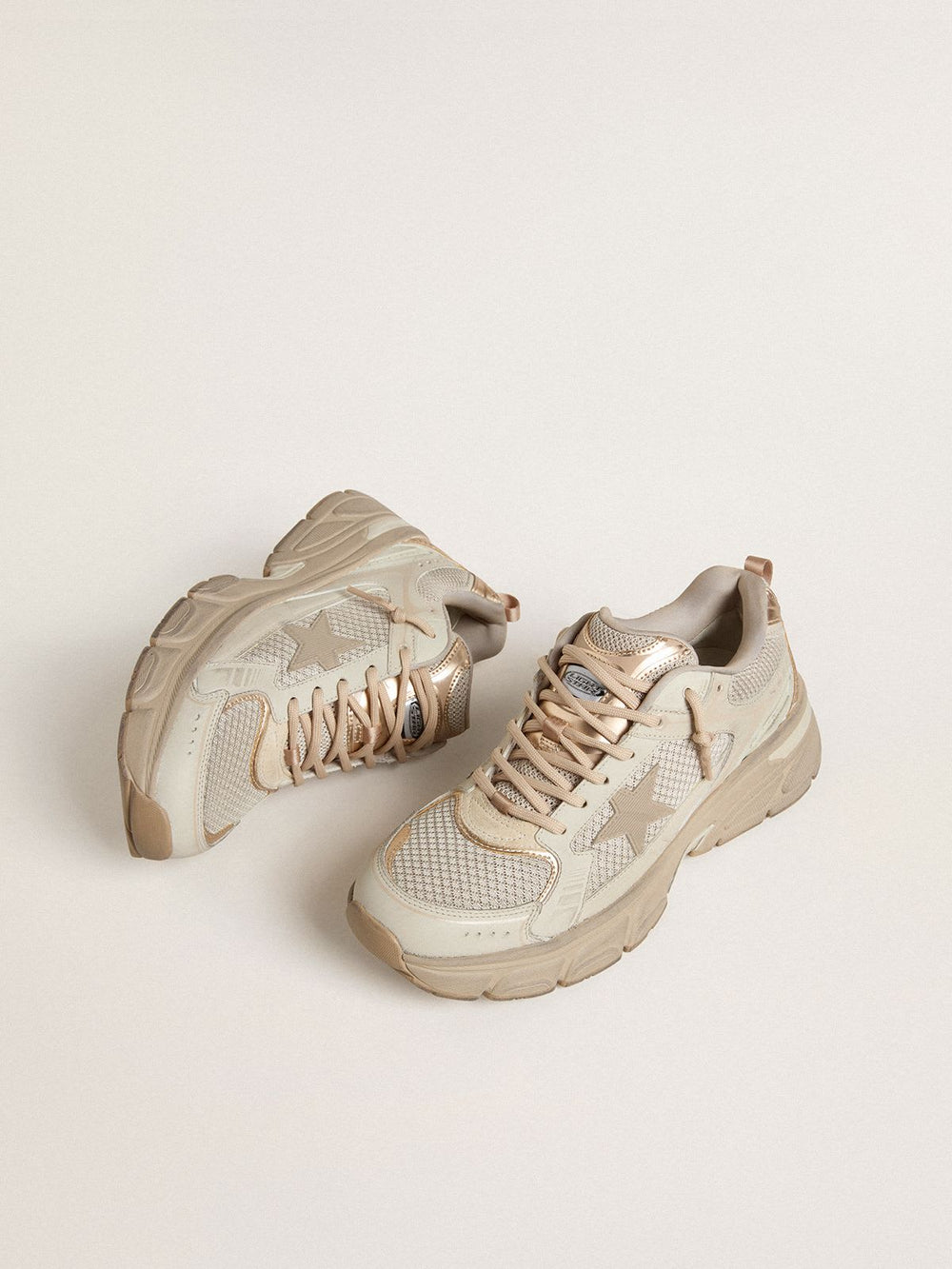 Women’s Lightstar Dove-Gray Leather and Mesh w/ Beige TPU Star