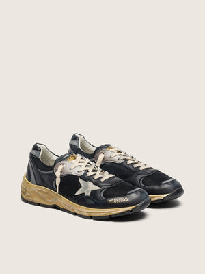 Women’s Dad-Star in Black and Silver Mesh and Nappa w/ Ice-gray star