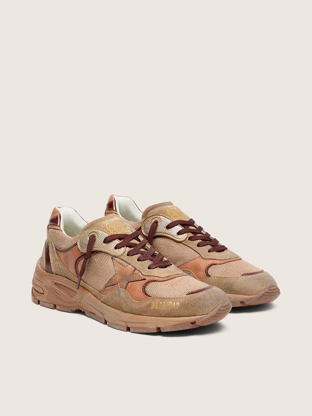 Women's Dad Star Beige Mesh and Leather Upper w/ Laminated Star in Caramel