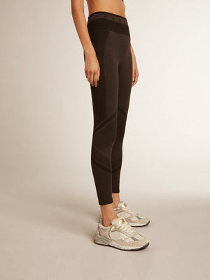 Women’s Black Leggings w/ Mixed Stitching