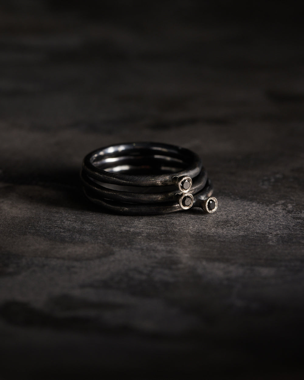 Eila Ring Black Oxidised Silver