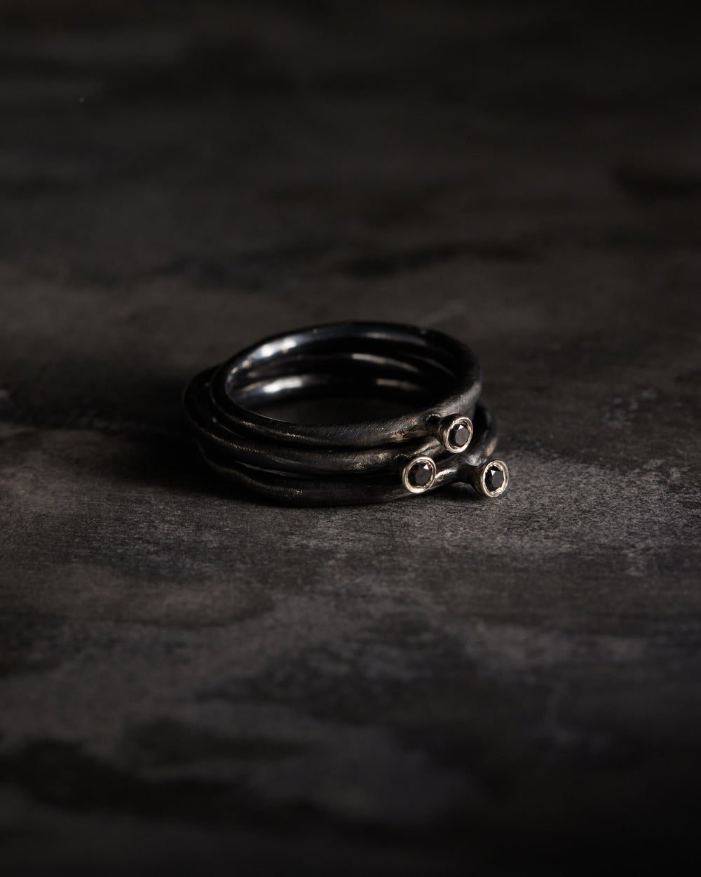 Eila Ring Black Oxidised Silver