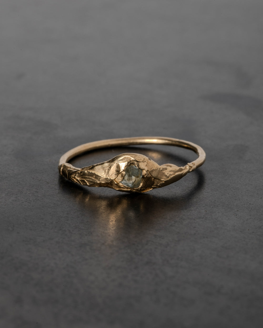 Hades Heart Ring - Rough Australian Sapphire