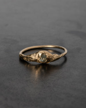 Hades Heart Ring - Rough Australian Sapphire
