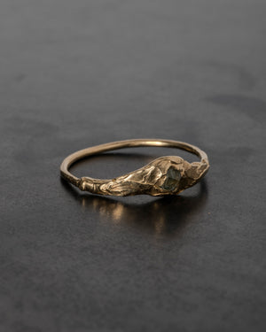 Hades Heart Ring - Rough Australian Sapphire