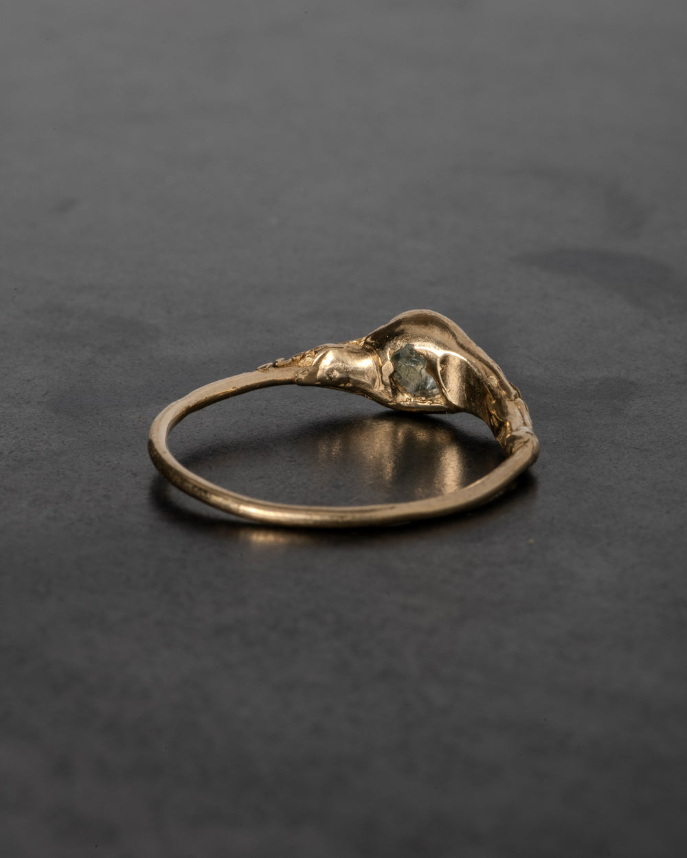 Hades Heart Ring - Rough Australian Sapphire