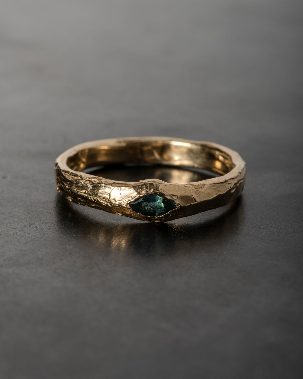 Small Argus Ring - Teal Sapphire