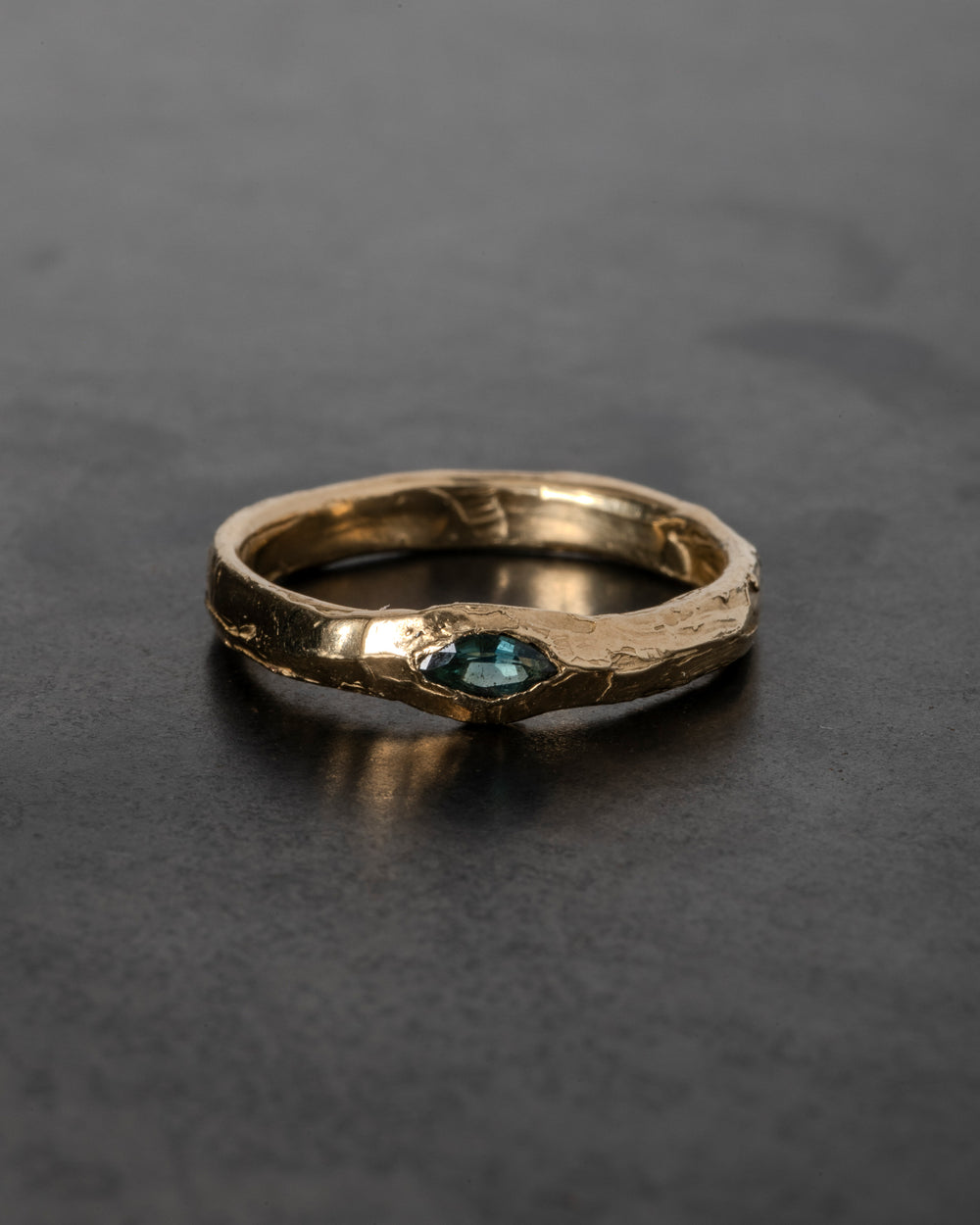 Small Argus Ring - Teal Sapphire