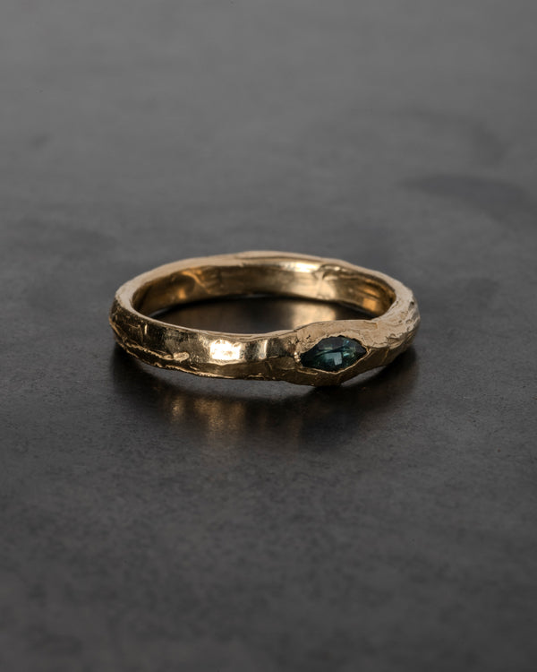 Small Argus Ring - Teal Sapphire - ISLAND LUXE