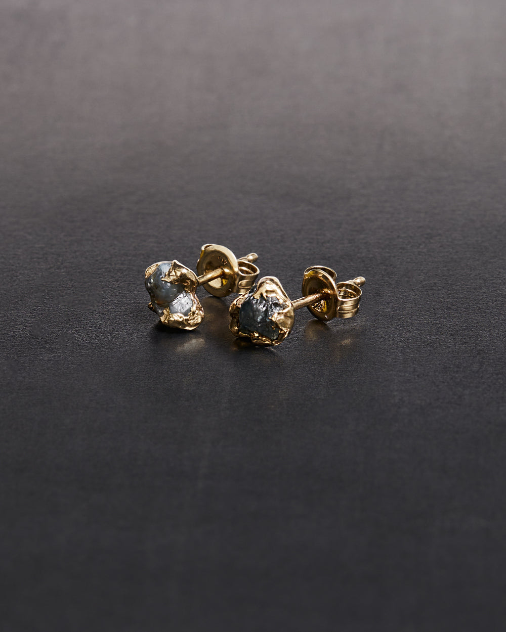 Rough Sapphire Studs