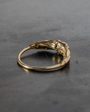 Knobbly Cosmo Ring Thick w/ Black Sapphires