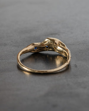 Knobbly Cosmo Ring Thick w/ Blue Sapphires