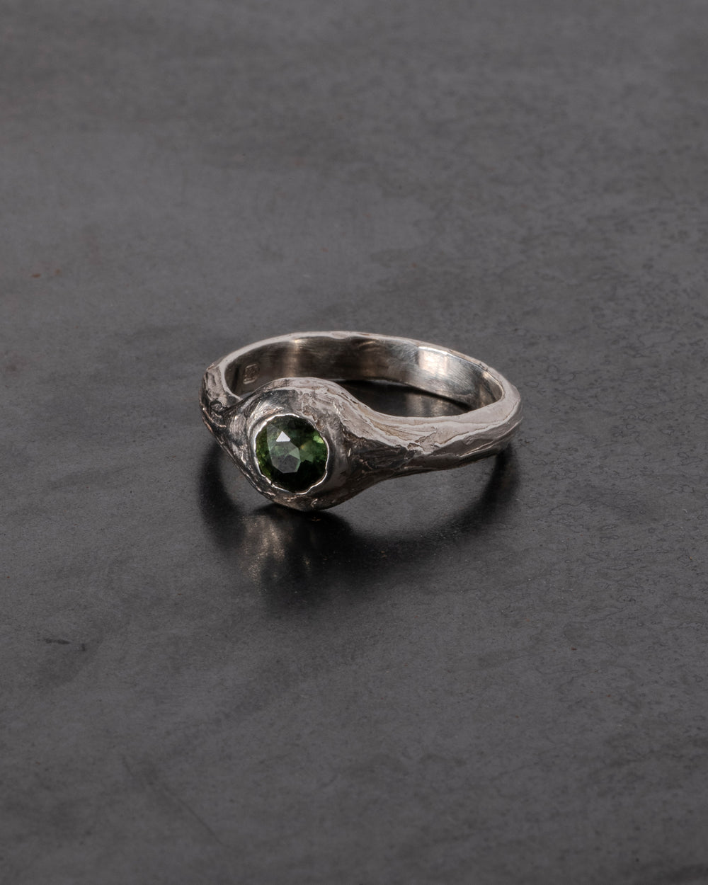 Pool of Reflection Ring Silver w/ Teal Sapphire