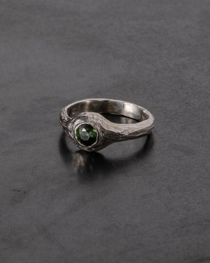 Pool of Reflection Ring Silver w/ Teal Sapphire