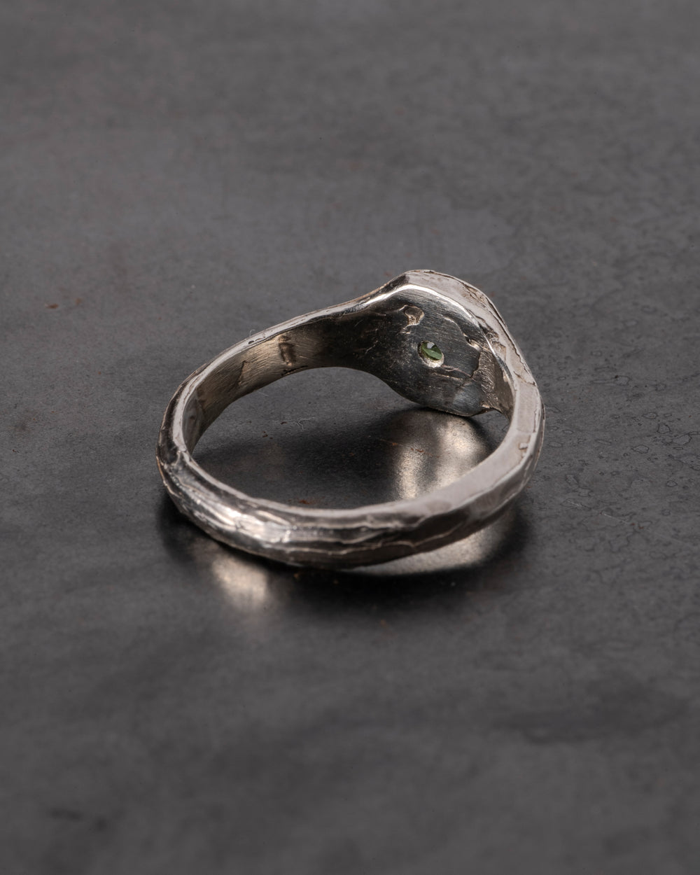 Pool of Reflection Ring Silver w/ Teal Sapphire