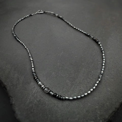 Gypsy Silver Bead Wrap Necklace Bracelet O/S