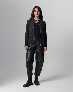 Biker Leather Jacket Nero GD23S8374VREV