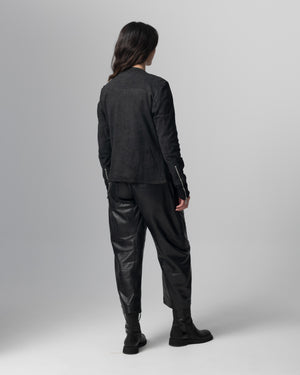 Biker Leather Jacket Nero GD23S8374VREV