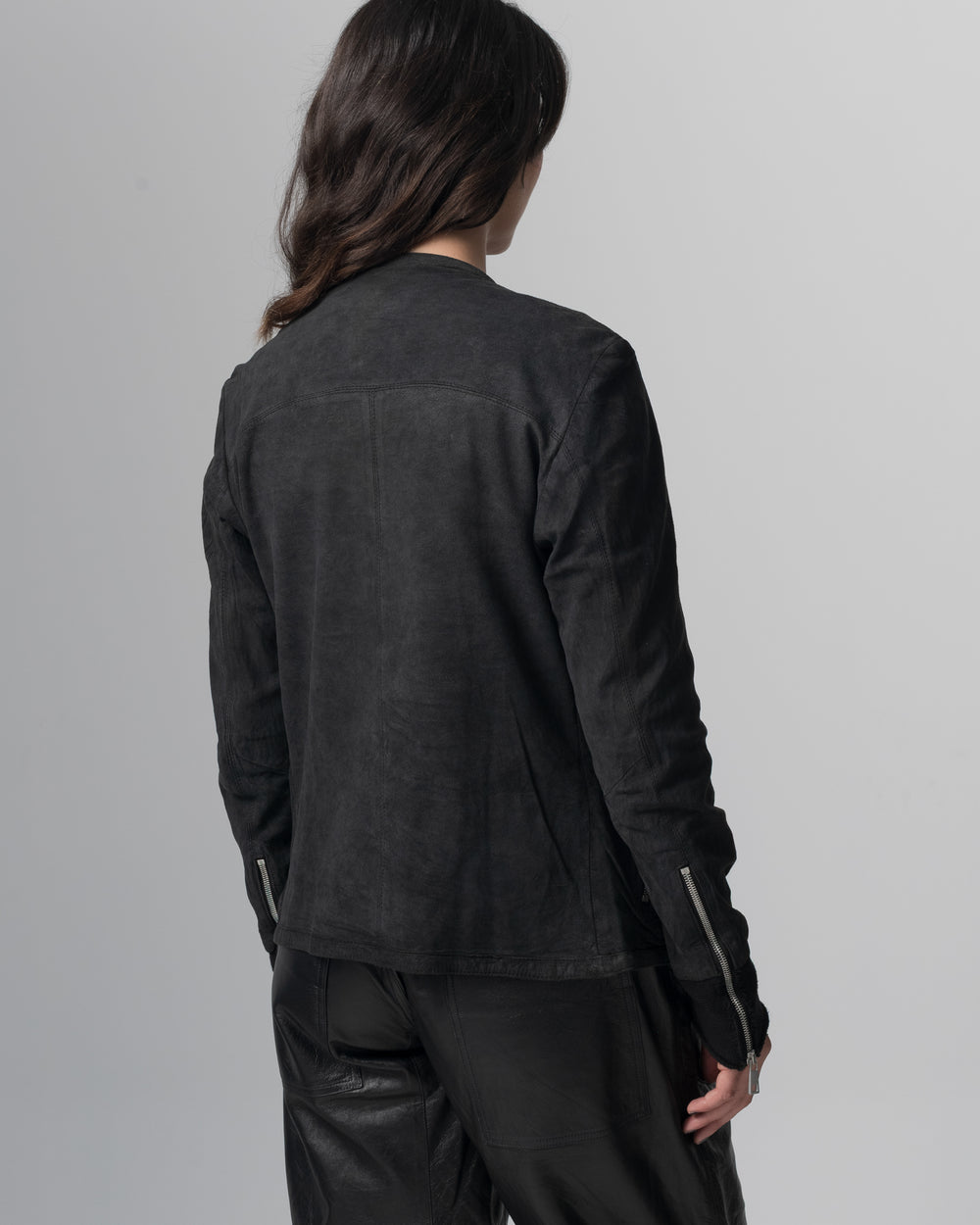 Biker Leather Jacket Nero GD23S8374VREV