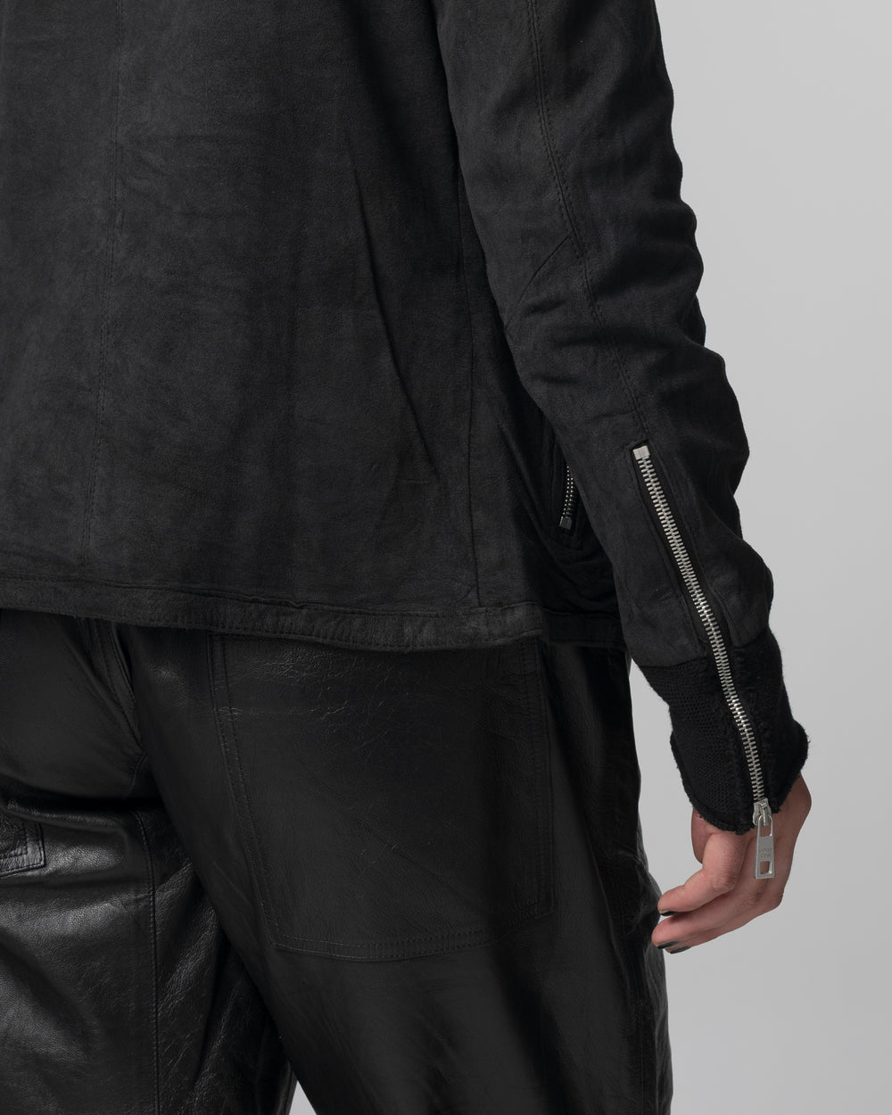 Biker Leather Jacket Nero GD23S8374VREV