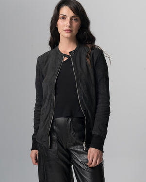 Biker Leather Jacket Nero GD23S8374VREV