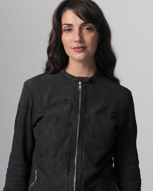 Biker Leather Jacket Nero GD23S8374VREV