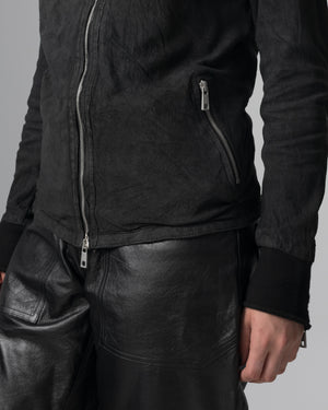 Biker Leather Jacket Nero GD23S8374VREV