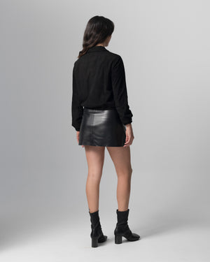 Leather Jacket Nero GD25S23056BISCMSO