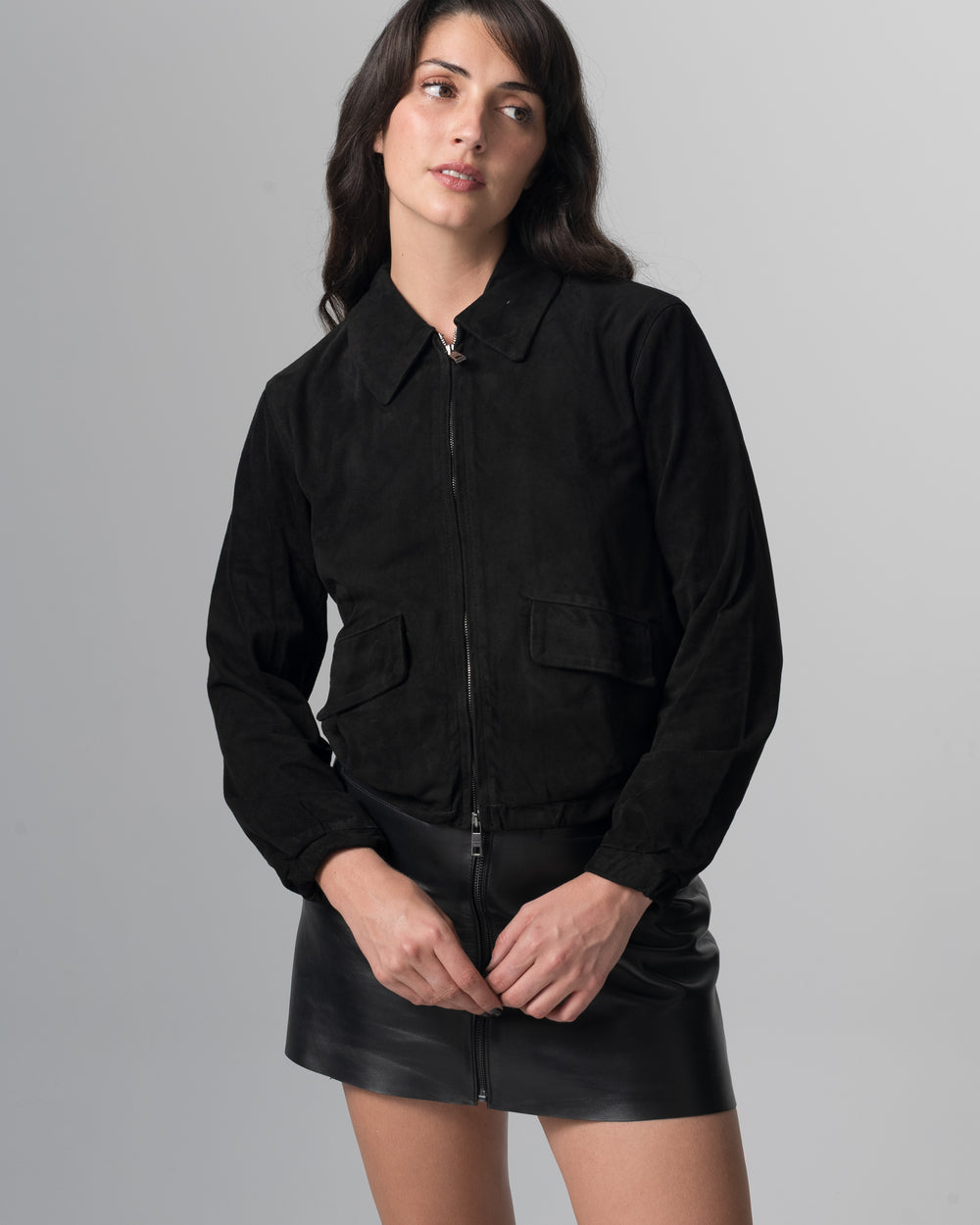 Leather Jacket Nero GD25S23056BISCMSO