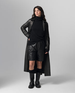 Leather Trench Nero GD26F23039VL