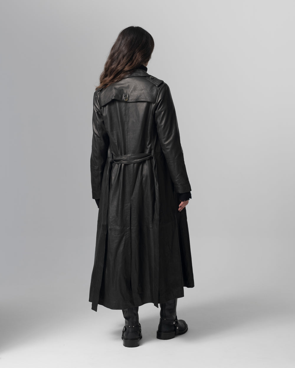 Leather Trench Nero GD26F23039VL